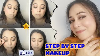 Step by step makeup tutorial /wedding guest party makeup||humnah's makeup||