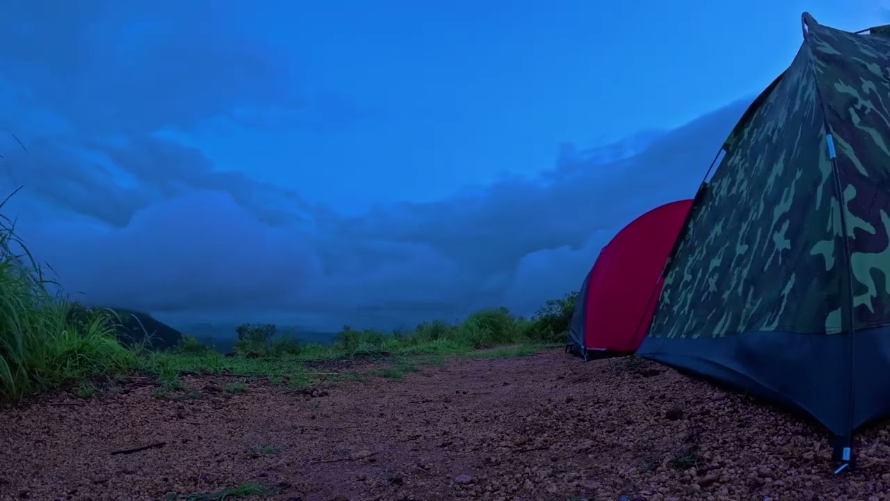Relaxing camping video on BIBLE ROCK  , early morning