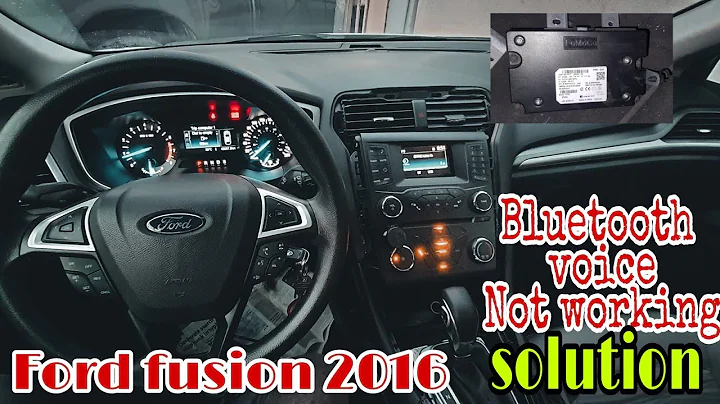 Ford fusion 2016 Bluetooth and voice not working solution 😊😊
