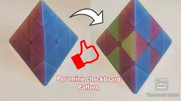 Super easy Pyraminx checkerboard pattern