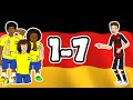 🏆1-7! Germany destroy Brazil!🏆 (World Cup 2014 Semi-Final Parody Goals Highlights)