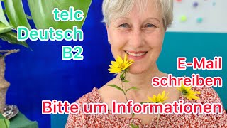 B2 | telc EMail schreiben | Bitte um Informationen | Garten | Deutsch lernen