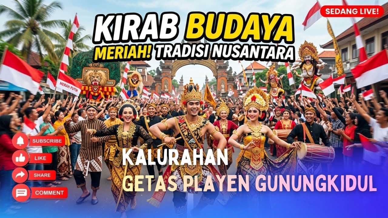 KIRAB BUDAYA KALURAHAN GETAS PLAYEN GUNUNGKIDUL - YouTube