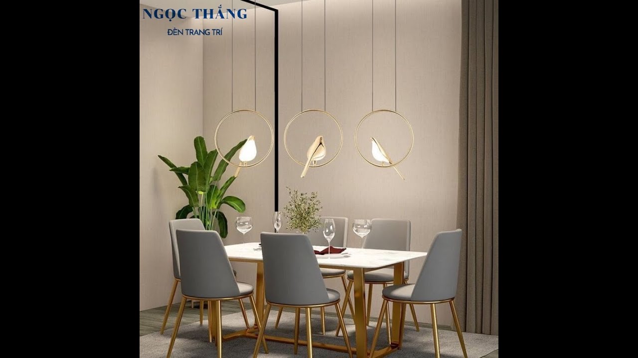 Đèn Led thả trần bồ câu trang trí phòng ngủ phòng... - youtube
