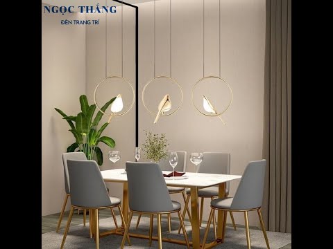 Video Đèn Led thả trần bồ câu trang trí phòng ngủ phòng... - youtube