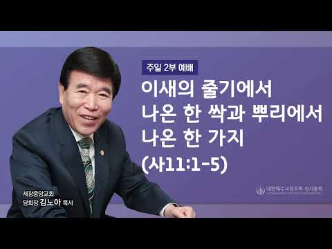2022.09.04(주일2부) 이새의 줄기에서 나온 한 싹과 뿌리에서 나온 한 가지 (사11:1-5) - 김노아 목사