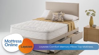 Layezee Comfort Memory Pillow Top Mattress
