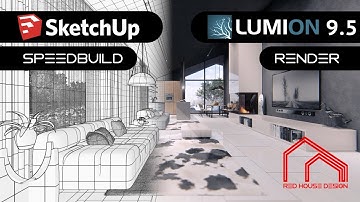 Sketchup Speedbuild / Lumion 9.5 Pro Modern Bungalow House Interior Walkthrough Render