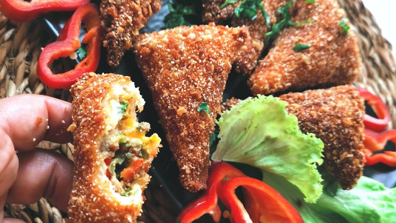 من المطبخ الليبي ابواق التوست المحشية 🥰