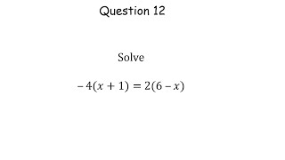 Solving Equations (including x on both sides) questions with answers - Melissa Maths