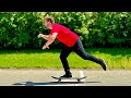 How to ride on a skateboard