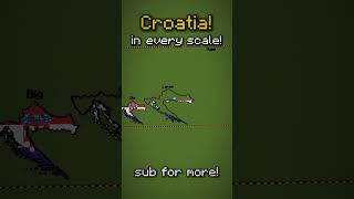 Croatia in EVERY Scale!! #minecraftmaps #minecraft #croatia #countryballs