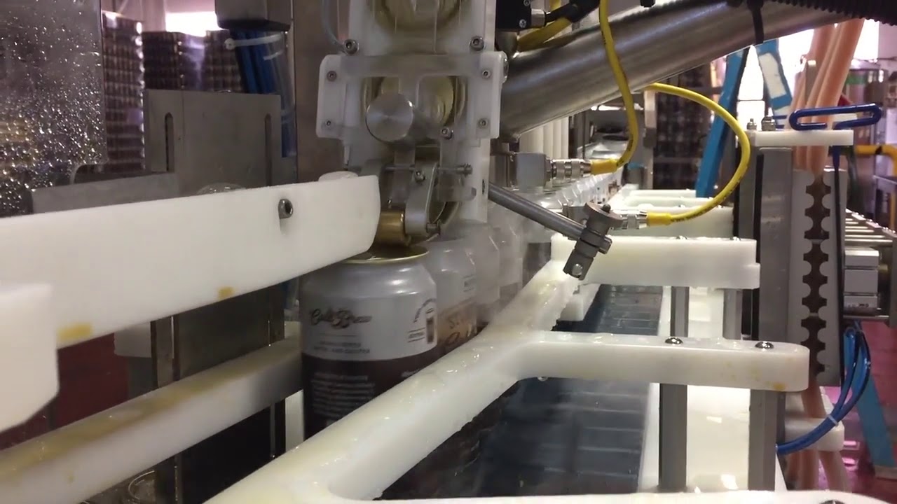 Canned Coffee: Nitro Dosing on Coffee Canning Line by Wild Goose Filling