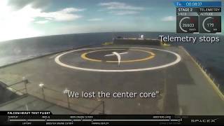 Center Core crash - SpaceX Falcon Heavy