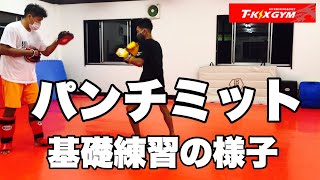 【ミNo.16】パンチミット 基礎練習の様子【キックボクシングミット練習】