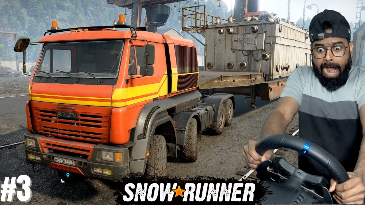 TRUCK BREAKDOWN WHILE TRANSPORTING HEAVY LOAD ||SNOWRUNNER || (PART 3)
