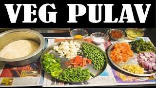 Veg Pulav Recipe with simple ingredients in Marathi