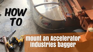 HOW TO mount an Accelerator Industries bagging attachment || SCAG 36 Vride2