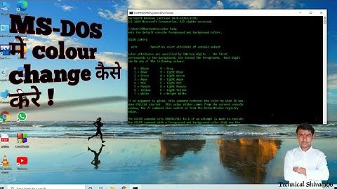 How to change colour in MS-DOS | MS-DOS colour change