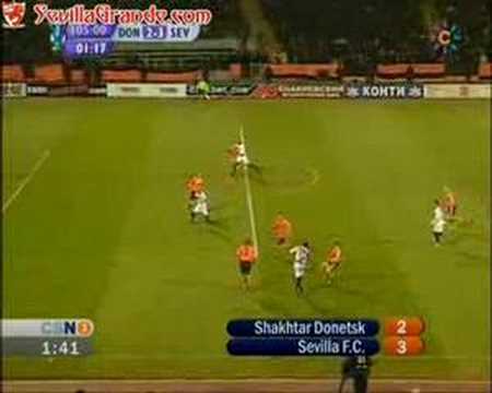 goles de cheva con el sevilla