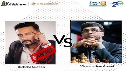 ENGINES AGAIN!! Kichcha Sudeep too good in middlegame against Vishy Anand at Celebrity Chess