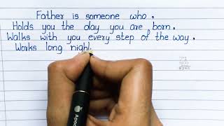 A heartfelt Father's Day poem for all fathers | Print Handwriting Practice | Improve Handwriting