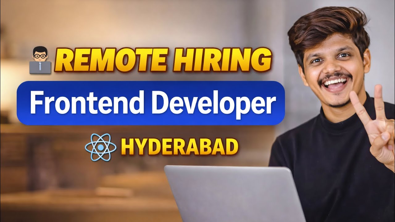 🚨 Hiring Frontend Developer | Remote Job 💻 | Hyderabad | Apply Now ...