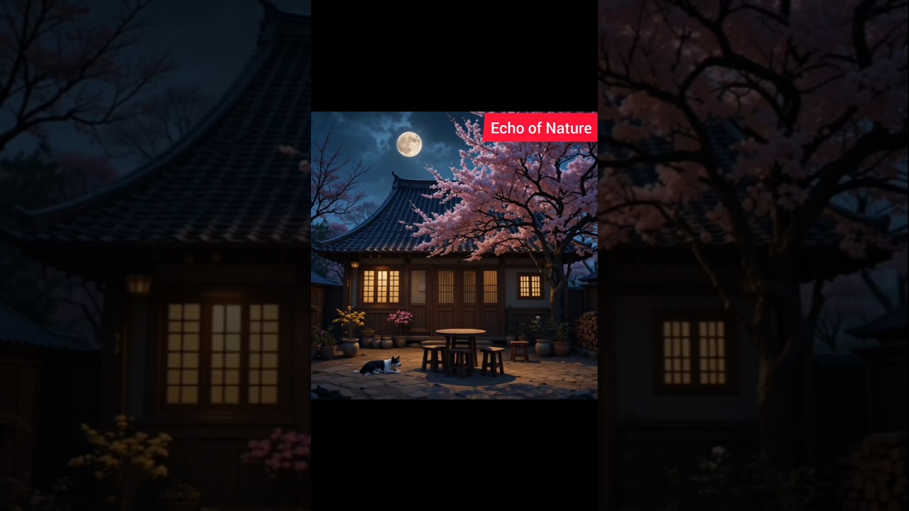 "Moonlit Peace: A Quiet Night in the Countryside"# 