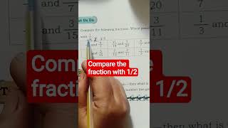compare the fraction 1/2.class 5 math mela#maths easy tricks #ncert like and share