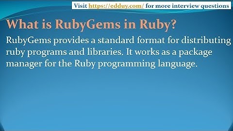 Ruby Interview Questions and Answers for freshers and experienced– Part 3