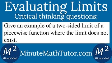 Give an example of a two-sided limit of a piecewise function where the limit does not exist