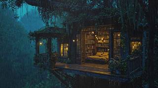 Soft Forest Rain Falling Slowly Around Cozy Hidden Cabin 🌧️🌲 Peaceful Deep Sleep Ambience screenshot 3