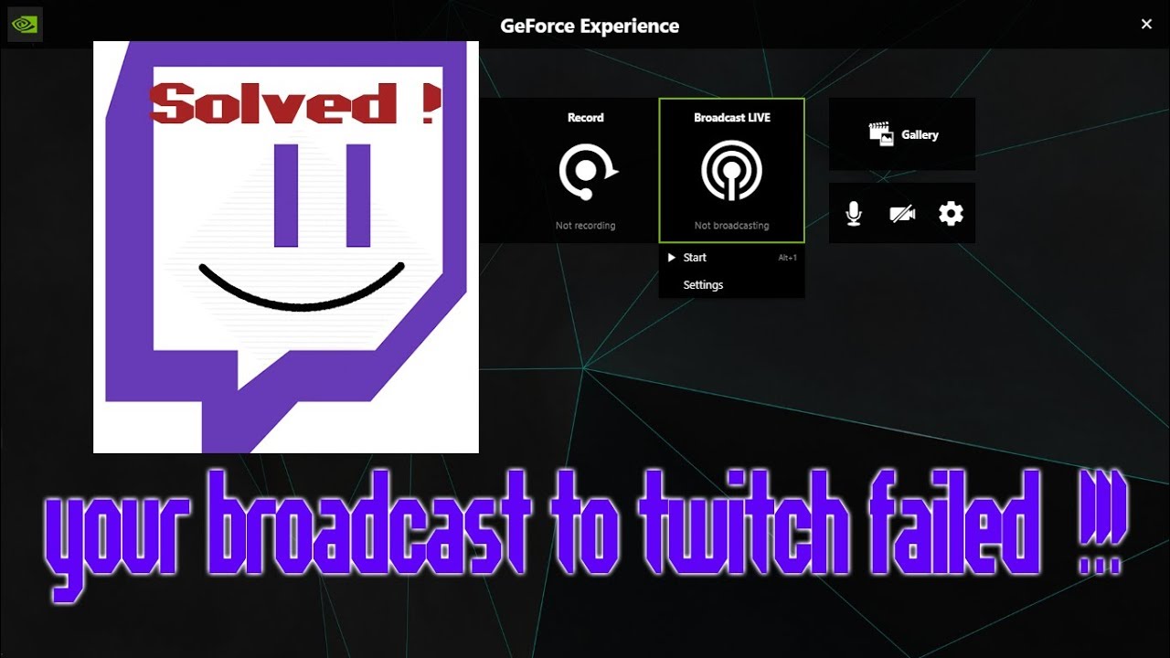 Your Broadcast To Twitch Failed Fixed Youtube