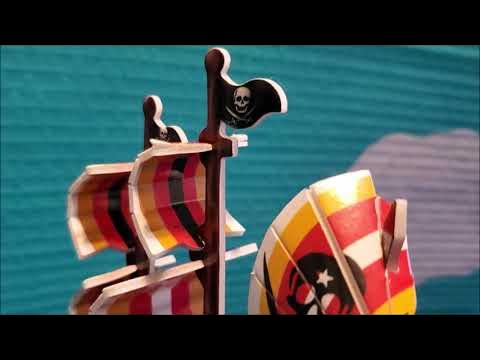 Kit Bateau Pirate 3D en bois - 29 x 19 x 7 cm - Puzzle 3D - Creavea