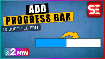 How to Add a PROGRESS BAR to Video using Subtitle Edit