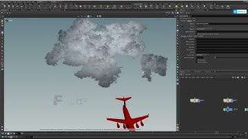 Houdini plane breaks through clouds hip file