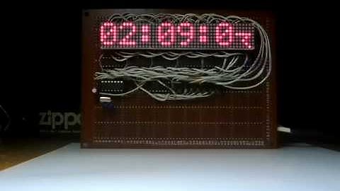 ARK LED MATRIX PROTOYPE 2, CLOCK MODE 2 DEMO