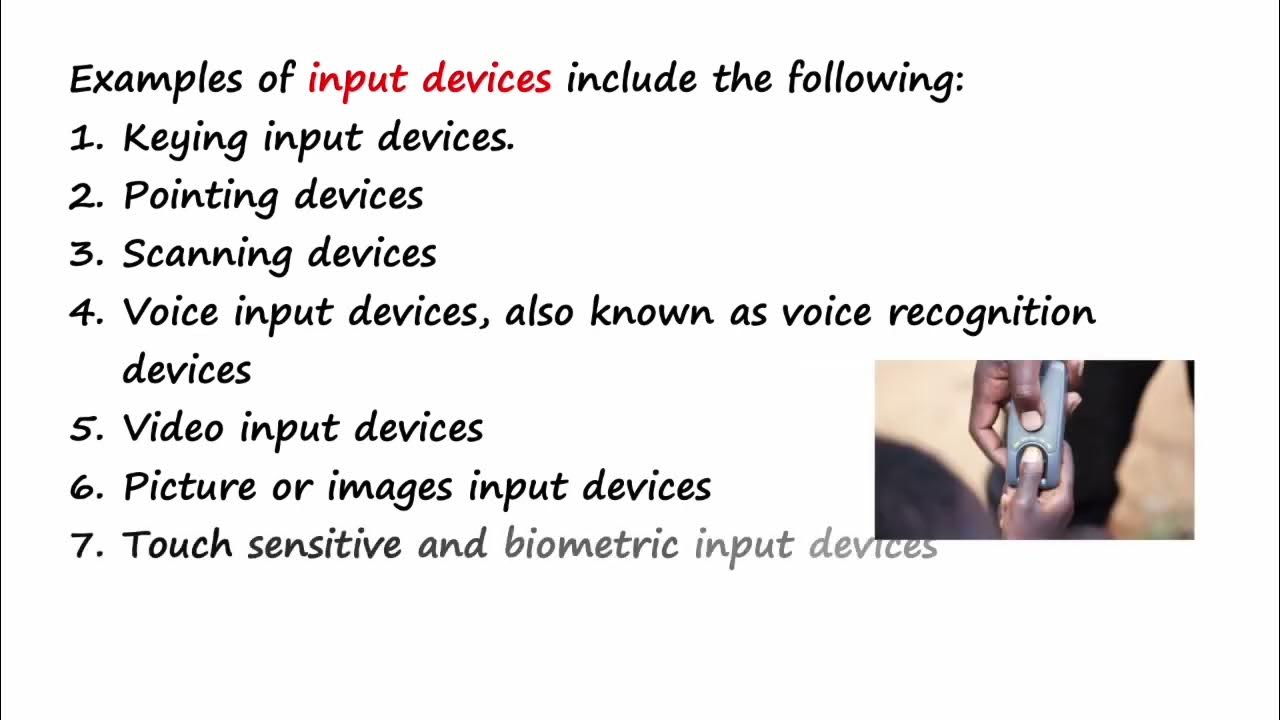 Computer Science Lesson 20(a): Identifying Input devices - YouTube