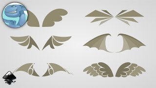 Set of simple wings in Inkscape. (real time video)