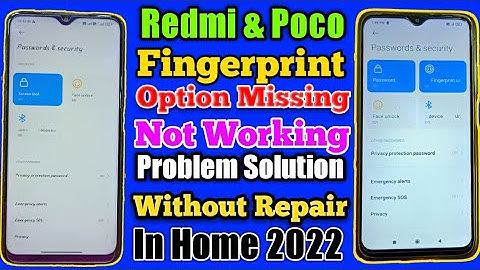 Redmi Fingerprint Option Missing || Fingerprint Not Showing Redmi & Poco Mobile Problem Solution
