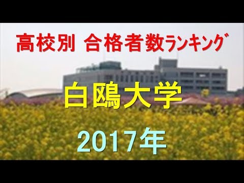 白鴎大学 高校別合格者数ランキング 2017年【グラフでわかる】