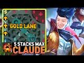 Gosu General picked Gold lane Claude in High Elo 5men Rank | Mobile Legends