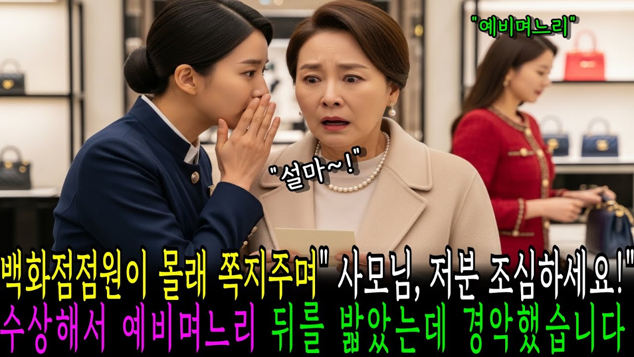 백화점점원이 몰래 쪽지주며