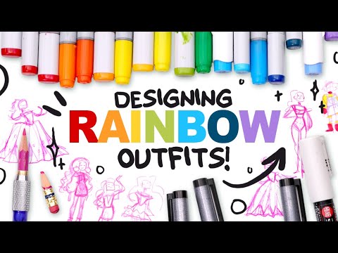 DESIGNING THE PERFECT RAINBOW OUTFIT?! | (Casual, Party, Swimwear, Ballgown...)