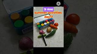 Art Activity For Kids Vegetable Flowers Bunch