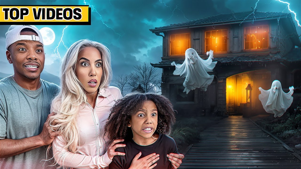 SPENDING 24 HOURS IN A HAUNTED HOUSE! | The Beverly Halls - YouTube