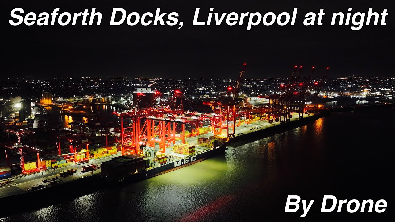 Seaforth Docks by Drone at Night