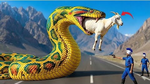 Brave Heroes Save Hyperactive Mother Goat from Giant Python’s Terrifying Attack 🐍
