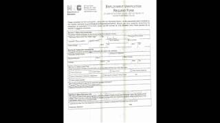 DOE Employment verification request form