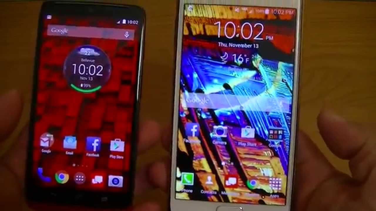 Motorola Droid Turbo vs Samsung Galaxy Note 4 - Boot up Test
